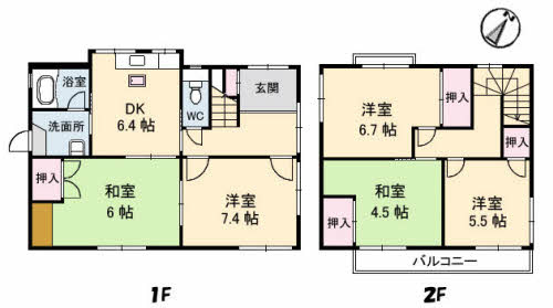 虹ヶ丘５丁目Y邸の間取り