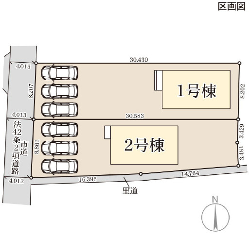 リーブルガーデン／南区並建町第二／１号棟の区画図