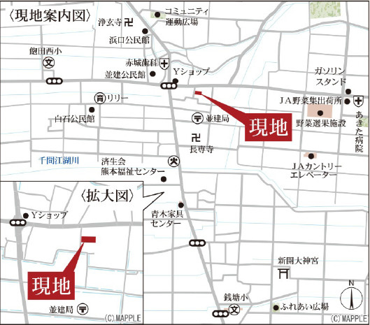 リーブルガーデン／南区並建町第二／１号棟の地図