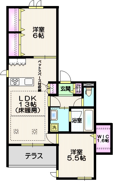 （仮称）浦和区東仲町メゾンの間取り