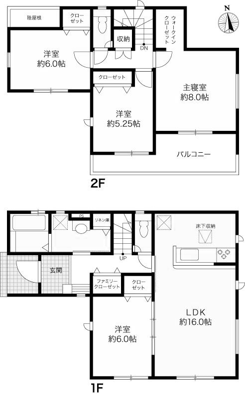 高知市介良乙-9期4棟3号棟- 新築戸建ての間取り|3号棟