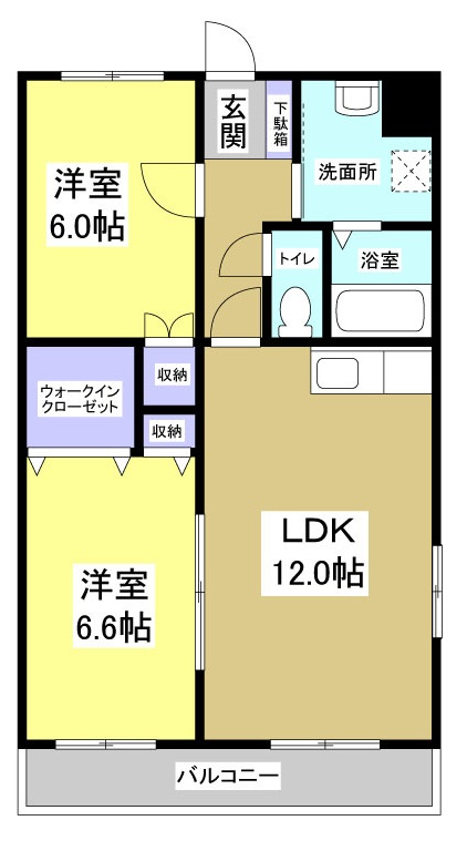 ブライトリー染地台Ⅱの間取り