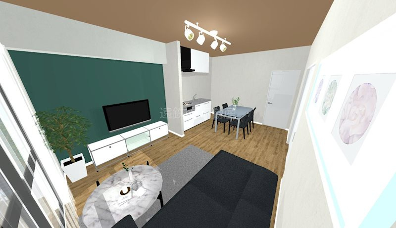 アズニューリノの居間・リビング|こちらのリビングで趣味の時間をお楽しみください