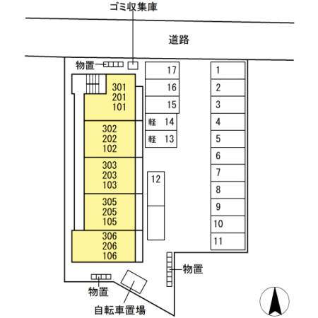 シエルレジデンスの区画図