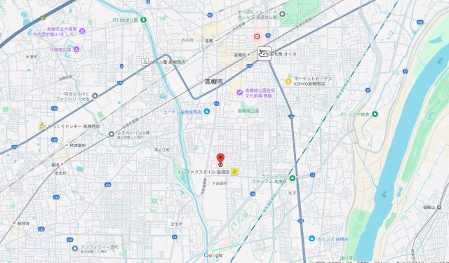 D-residence下田部A棟の地図