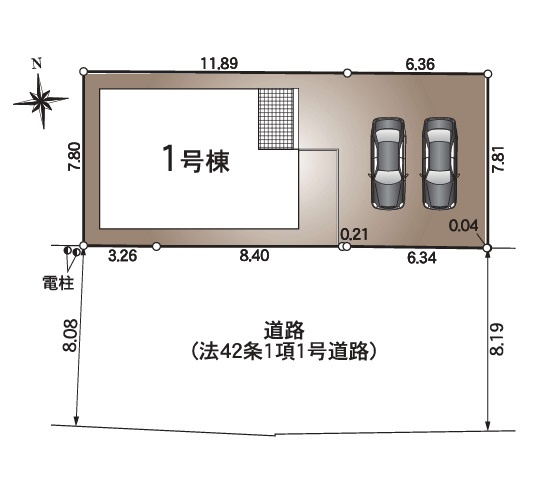 南国市大そね甲  第1-１号棟 新築戸建ての土地図