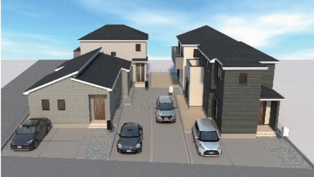 仲介手〇料不要　リナージュ菊池西寺第１期【菊之池小・菊池南中】の外観パース|外観パースです