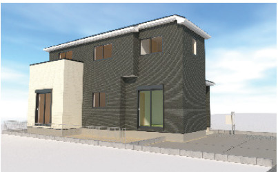 仲介手数料不要　リナージュ菊池西寺24‐１期【菊之池小・菊池南中】の外観パース|外観パースです