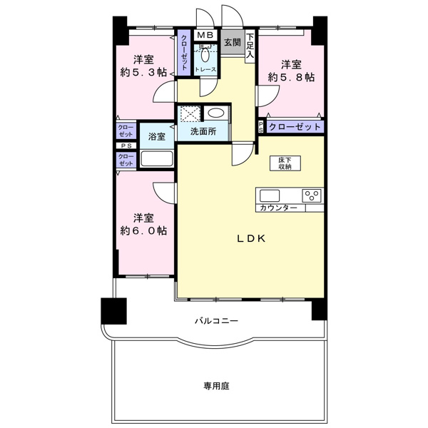 【間取り】 | ライオンズマンション春日