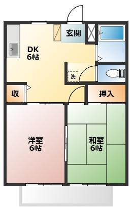 【間取り】 | パナハイツ中央田原B