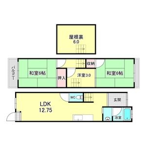 平野本町1丁目テラスハウスの間取り