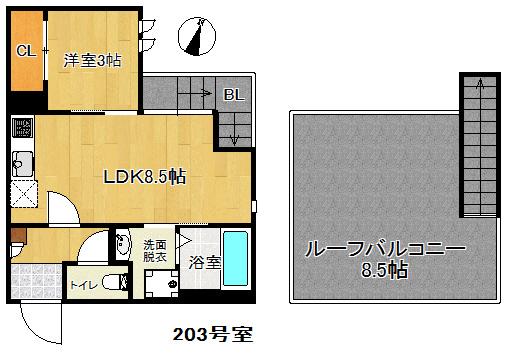 【間取り】 | GRANDTIC千早　★プライスホームなら仲介手数料が割引価格です★