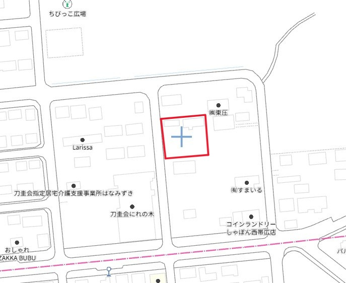 売事務所　帯広市西22条南1丁目の地図