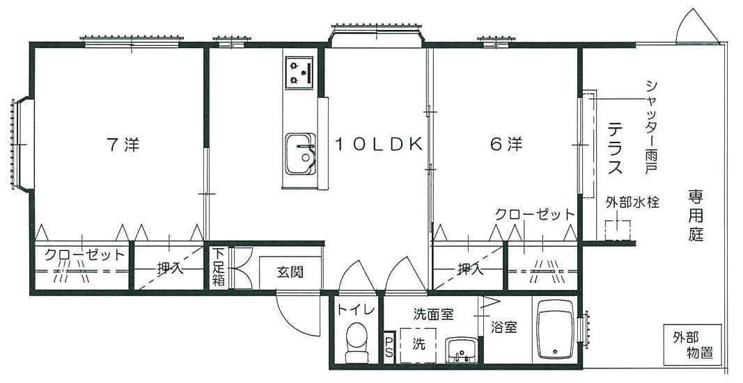 メゾンモンターニュC棟の間取り|メゾンモンターニュC 102号室  