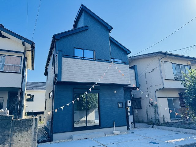八王子市　大和田町　新築一戸建て　８期の外観|～ZEH水準の省エネ住宅　2台駐車可能　サンルーム付き住宅です～