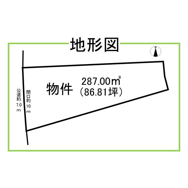 豊田市緑ケ丘１丁目の売地の土地図