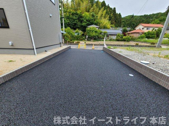 【新築戸建】　いわき市平中山1期　全3棟　長期優良住宅の前面道路含む現地写真|建物前道路