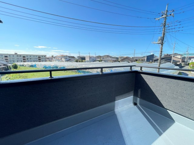 新築戸建・建売　桐生市相生町4丁目　長期優良住宅認定　相生小・相生中のバルコニー