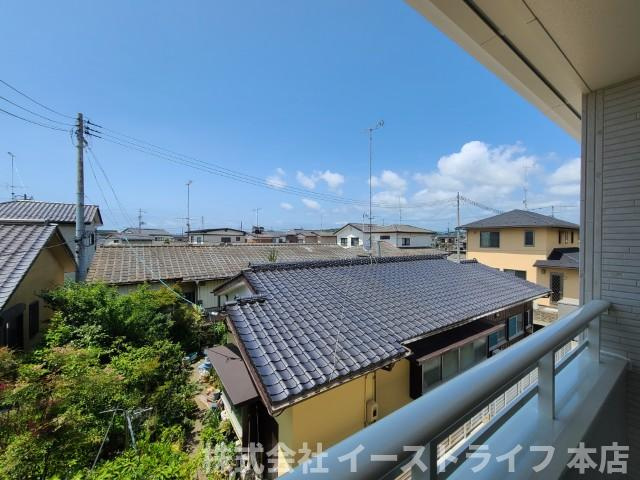 【新築戸建】　いわき市小名浜岡小名2期　長期優良住宅　限定1棟の展望|インナーバルコニーからの眺望です