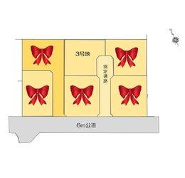 下都賀郡壬生町落合　全6区画の区画図|全体区画図