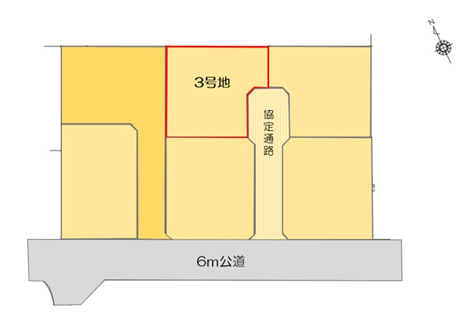 下都賀郡壬生町落合　全6区画の土地図
