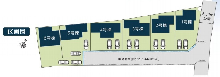 さいたま市見沼区深作　11期　新築一戸建て　グラファーレ　05の区画図|5号棟