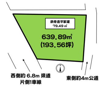 【区画図】 | 越生町成瀬　売倉庫