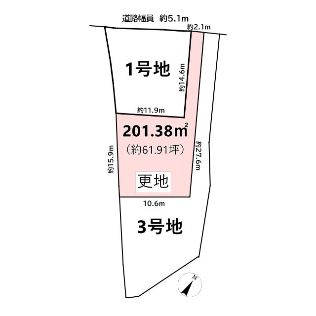 上高野奥小森町 土地(2号地)の土地図