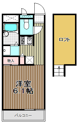 【間取り】 | レオパレス高尾Ⅰ