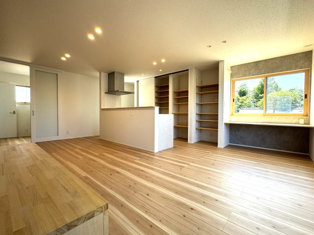 阿賀野市緑町　新築戸建の居間・リビング