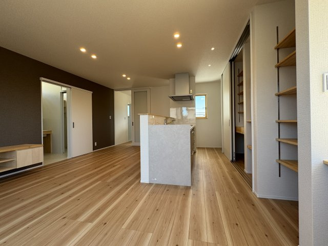 阿賀野市緑町　新築戸建の居間・リビング