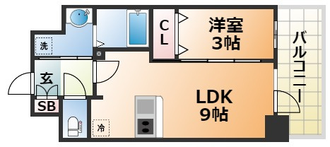 プレサンス神戸水木通ルミエスの間取り