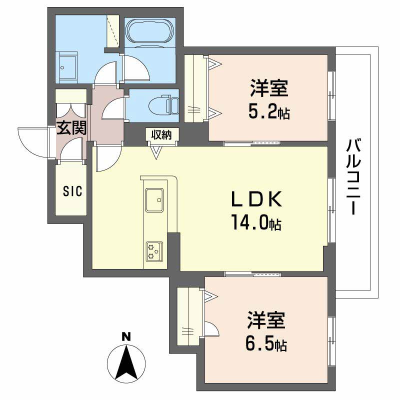 シャーメゾン　レーヴの間取り