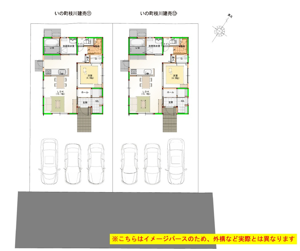 いの町枝川　新築戸建　⑫（全2区画）【内覧可能】の玄関|⑫