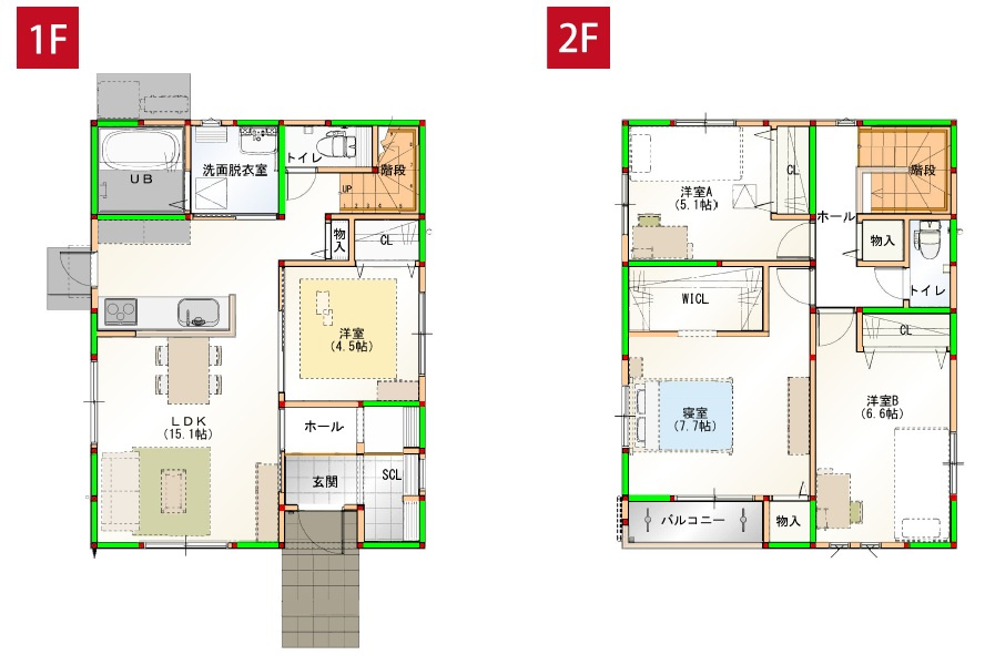 いの町枝川　新築戸建　⑫（全2区画）【内覧可能】の間取り|⑫