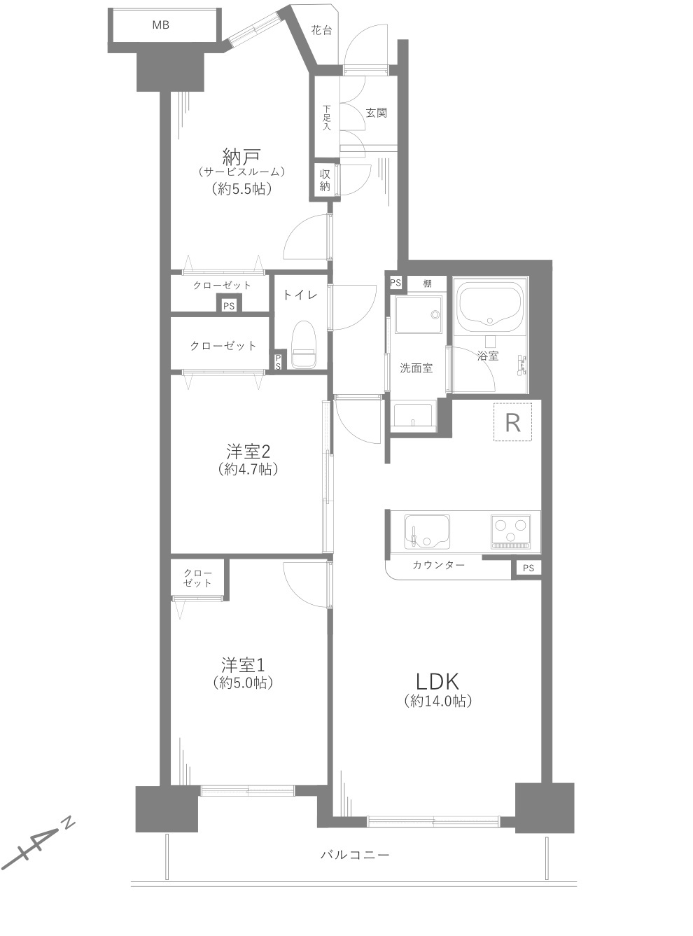 フェアロージュ葛西の間取り