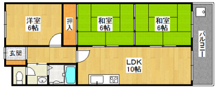 第3カシノハイツの間取り