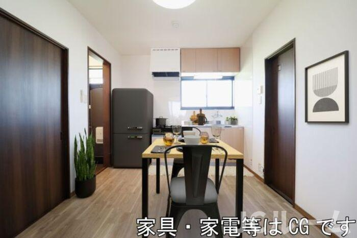 コーポ グランノーブルの居間・リビング|同じ間取りの別のお部屋の写真です