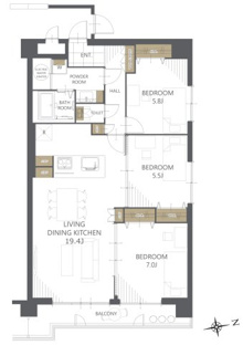 【間取り】アプロード宮丘公園 