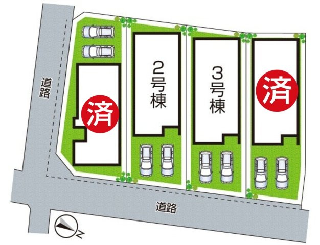 河内長野市古野町　第1期　新築一戸建ての区画図|全４区画