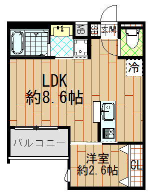 リアコート近大南Ⅱの間取り
