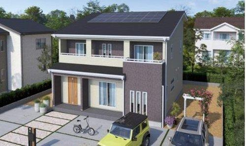 真岡市台町　全3区画の完成予想図|サン・ステージ～高品質・高性能が実現する太陽光発電住宅♪
【41S5.0】
建物価格2，005.3万円・建物面積82.81㎡