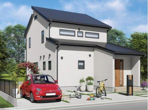 真岡市台町　全3区画の完成予想図|ハピママ～がんばるママのために。ママが喜ぶアイディアを詰め込んだプラン♪
【33N3.5C】
建物価格1，504.8万円、建物面積65.41㎡