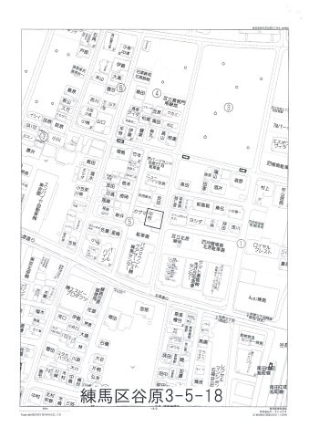 売地　練馬区谷原　1区画の地図