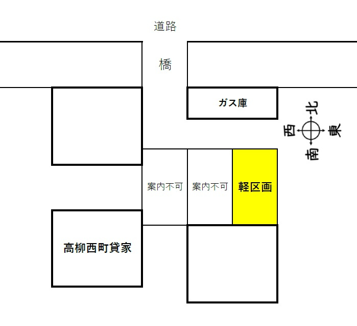 高柳西町貸家の区画図
