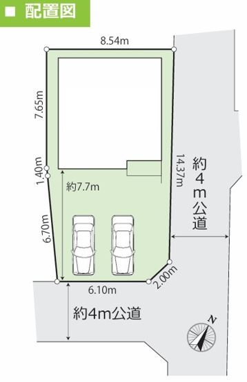 【区画図】 | 大和市西鶴間6丁目 新築戸建 全1棟