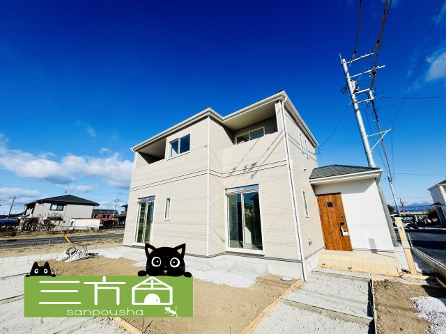 新築　佐波郡玉村町斉田　Heartful  Town　E号棟の外観|現地写真　2026年1月完成しました！ご内覧等、お気軽にお問合せください♪　							

