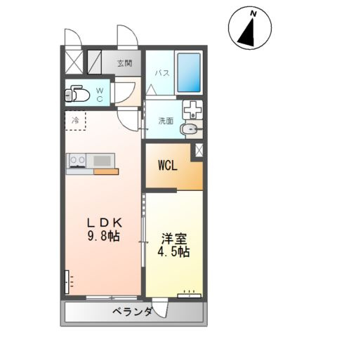 仮）阿見町中央２丁目新築アパートの間取り