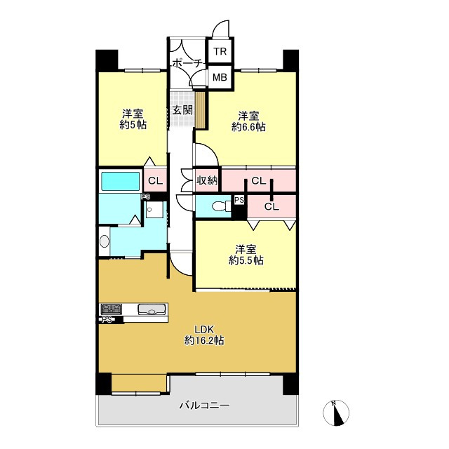 メロディーハイム仁川ガーデンズの間取り
