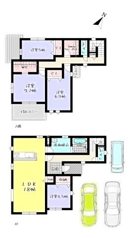 ーAdoble＋アドブル＋ー小倉南区下貫1丁目1期　【小倉南区　新築戸建て】の完成予想図|ーAdoble＋アドブル＋ー小倉南区下貫1丁目1期　【小倉南区　新築戸建て】